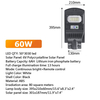 50-300W lampione solare lampada solare per interni lampade a energia solare lampada a energia solare lamparas solare integrato tutto in un lampione solare