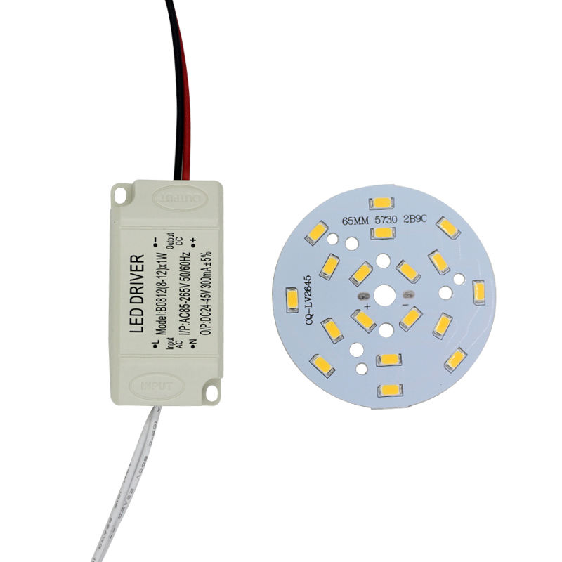 3W 5W 7W 9W 12W 15W 18W 24W SMD5730 Chip a diodi emettitori di luce + guscio in plastica Alimentatore per driver LED per plafoniera a LED