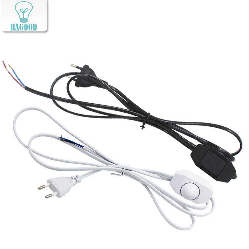 Dimmer luce Cavo Filo Spina di commutazione della luce Interruttore a pulsante per la regolazione dell'alimentazione Cavo di linea da 1,8 m Lampada a LED Modello spina UE USA