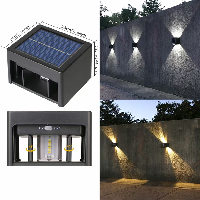 Lampada solare ad angolo regolabile applique da parete applique da parete a led applique da parete a led lampade solari da esterno a led lampade solari da esterno a luce solare a led
