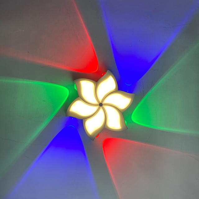 Nuovo stile moderno lampada da parete a LED 10W 12W impermeabile fiore di loto lampade da parete per esterni per giardino decorativo domestico applique da parete a led