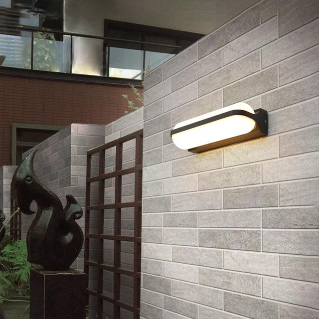 Applique da parete per esterni moderna decorativa per la casa, lampada da parete rettangolare, lampada da parete a parete