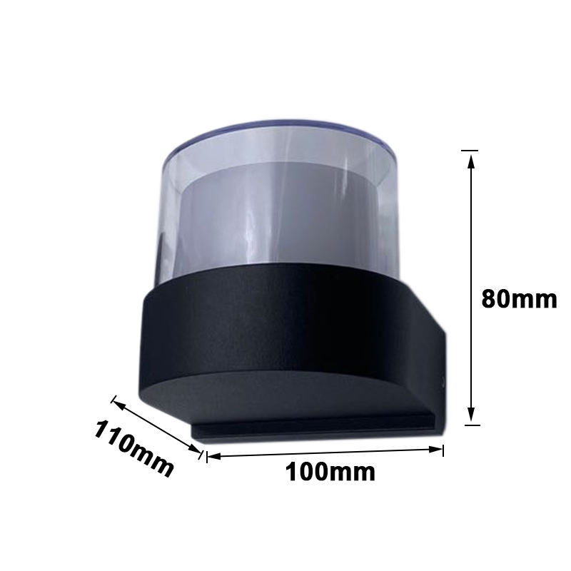 Lampada a led decorativa Lampada da parete impermeabile rotonda in acrilico e luci notturne per esterni e illuminazione da parete moderna per la casa