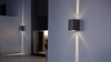 Lampade da parete a led moderne da esterno impermeabili IP65 quadrate nere bianche 20w per giardino