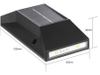 Nuova lampada da parete solare trapezoidale Lampada da parete superiore e inferiore Lampada da esterno IP65 impermeabile per giardino cortile