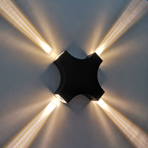 4W 12W Lampada da esterno impermeabile da parete dal design moderno up down loft RGB telecomando lampade da parete a LED lampada a bacchetta