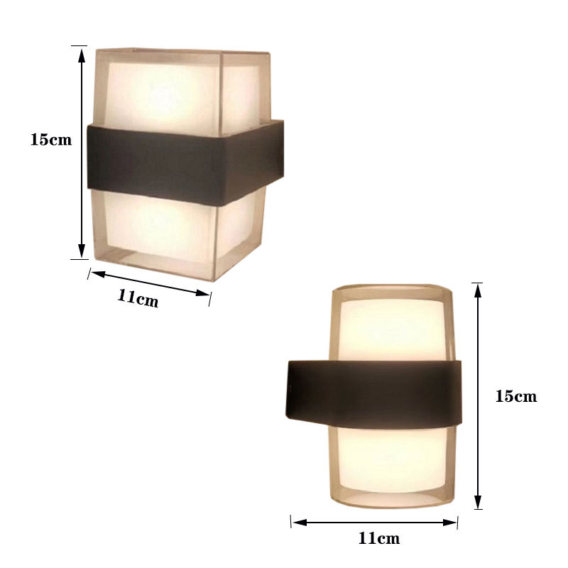 Moderna applique da parete a LED per interni Tuya APP Dimming RGB / Telecomando Lampada da giardino Impermeabile IP65 Apparecchi di illuminazione per esterni AC85-265V