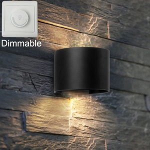 Hagood New Semicerchio Lampada da parete impermeabile 6W Applique da parete a LED Illuminazione per esterni Impermeabile IP65 Angolo di illuminazione regolabile