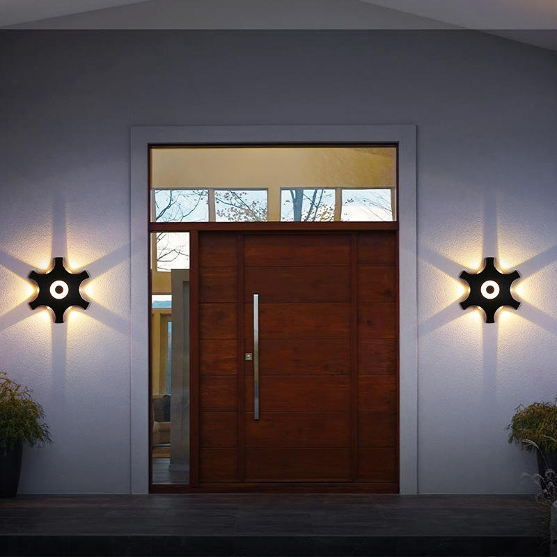 2023 Lampada da parete a led in alluminio per esterni IP65 impermeabile Up Down applique da parete per casa scala camera da letto comodino bagno corridoio illuminazione
