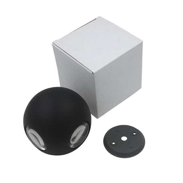 Round Ball 6W 12W Highbright Stair Antiruggine Deco residenziale Impermeabile IP65 Lampada da parete a LED in alluminio di alta qualità
