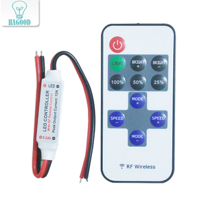 RF Wireless Remote Controller LED 12A 5V-24V LED RF Wireless Mini Remote Dimmer Controller per striscia LED con spedizione gratuita