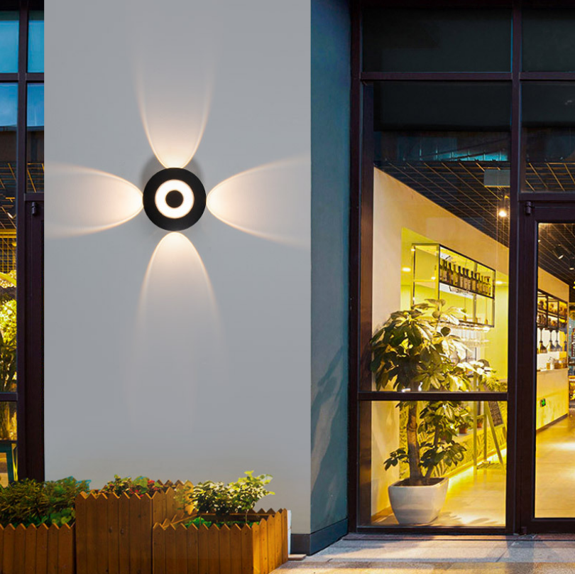 4W 6W 8W Applique da parete a LED Applique moderna minimalista a forma di fiore per esterni Lampada da parete a prova di umidità e impermeabile