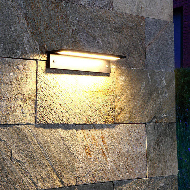 Outdoor Wandlamp Waterdichte LED Lange Moderne IP65 Licht Tuin Binnenplaats Balkon Blaker Armatuur 110V 220V applique da esterno