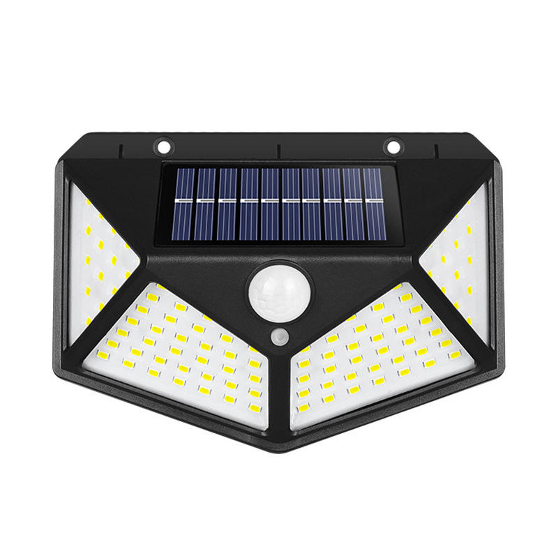 100 luci da parete solari a LED lampada solare per esterni sensore di movimento PIR luce solare a energia solare lampione per luce da giardino