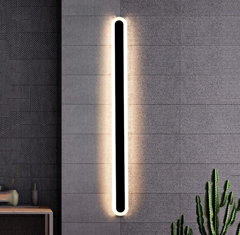 Lampada da parete per interni in alluminio per interni a striscia lunga semplice moderna Hagood Vendita calda per lampada da parete per esterni impermeabile