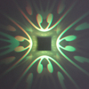 Lampada da parete a LED RGB nordica a farfalla a 4 lati per la decorazione della camera da letto Lampada da parete Soggiorno Sala da pranzo Illuminazione per interni colorata per feste