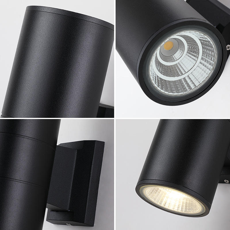 5W 12W COB Up Down Dual-Head Outdoor Led Wandlamp Wandlamp Cylinder Indoor Balkon Armatuur Waterdicht IP65 Veranda Lamp