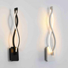 16W Decorazione moderna della casa Forma dell'onda Alluminio Su Giù Lampada da parete a LED Applique da parete a LED per interni Luce ghirlanda natalizia