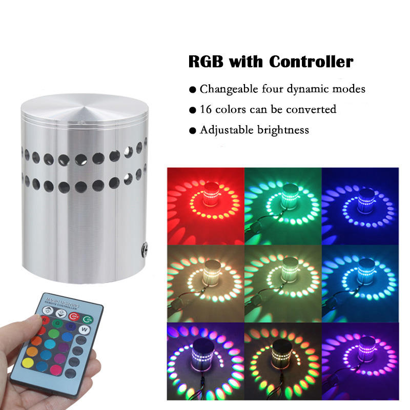 Luce mista Applique da parete con foro a spirale di alta qualità e illuminazione per interni con prezzo di fabbrica colorato per la decorazione del soggiorno