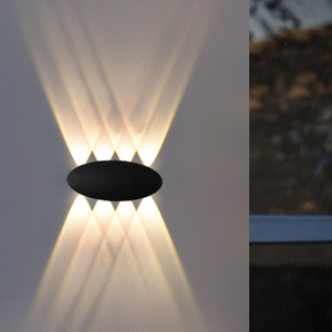 Lampada da parete a led per soffitto di alta qualità con luce solare da esterno di fabbrica rotonda cinese per illuminazione di sicurezza al 100%.