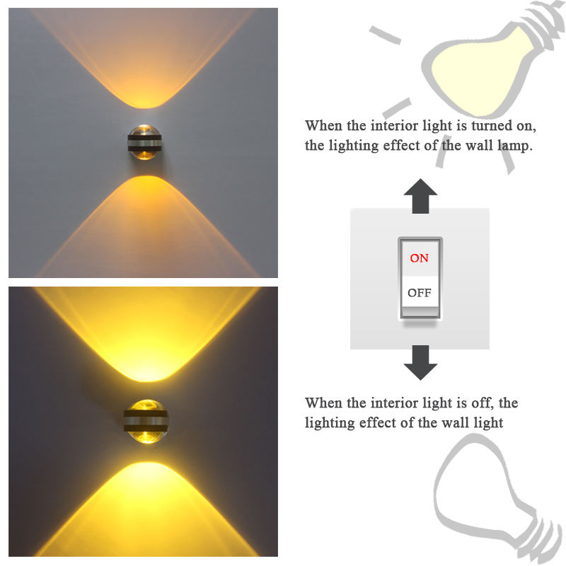 Nuova lampada da parete in cristallo bifacciale di alta qualità per hotel al coperto Prezzo competitivo Vanity Light