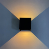 Lampade da parete a led moderne da esterno impermeabili IP65 quadrate nere bianche 20w per giardino
