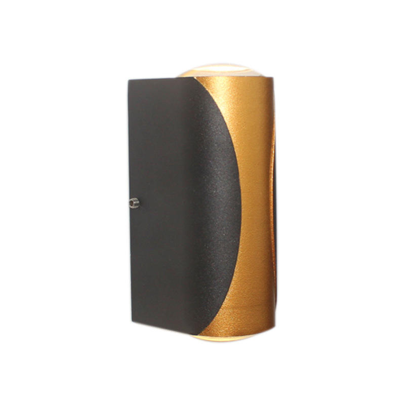Applique a LED Impermeabile IP65 Lampada da parete da giardino in alluminio Oro Nero Luce bianca Applique da esterno per interni
