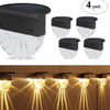 Bianco caldo + LED RGB Lampada solare Percorso Scala Luci da giardino per esterni Energia solare Balcone Decorazione luminosa per merci da recinzione per scale da patio
