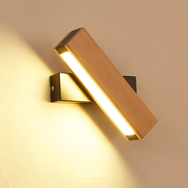 Lampada da parete per interni marrone Lampada da parete orientabile Lampada da interno a LED Lampada da parete rotativa a 330 gradi Lampada da parete a led per interni Luci a led per interni