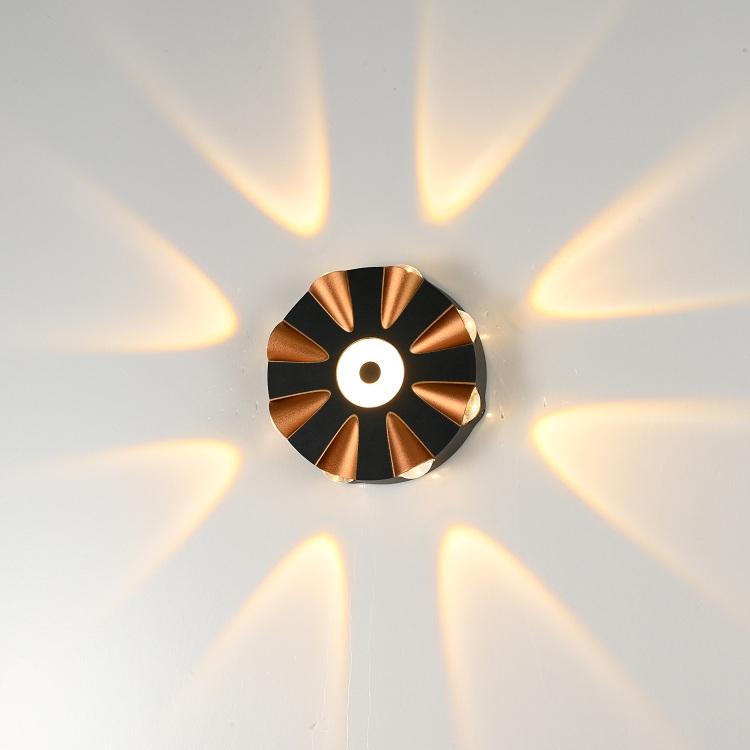 IP65 Cubo regolabile Illuminazione a led per esterni montata su superficie, Lampada da parete a LED impermeabile per esterni Lampada da parete nera e oro