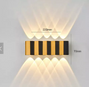 4W 6W 8W 10W Lampada da parete a LED Rettangolo Oro nero Luce su e giù Lampada corpo luminoso Stile di illuminazione Applique da parete moderna