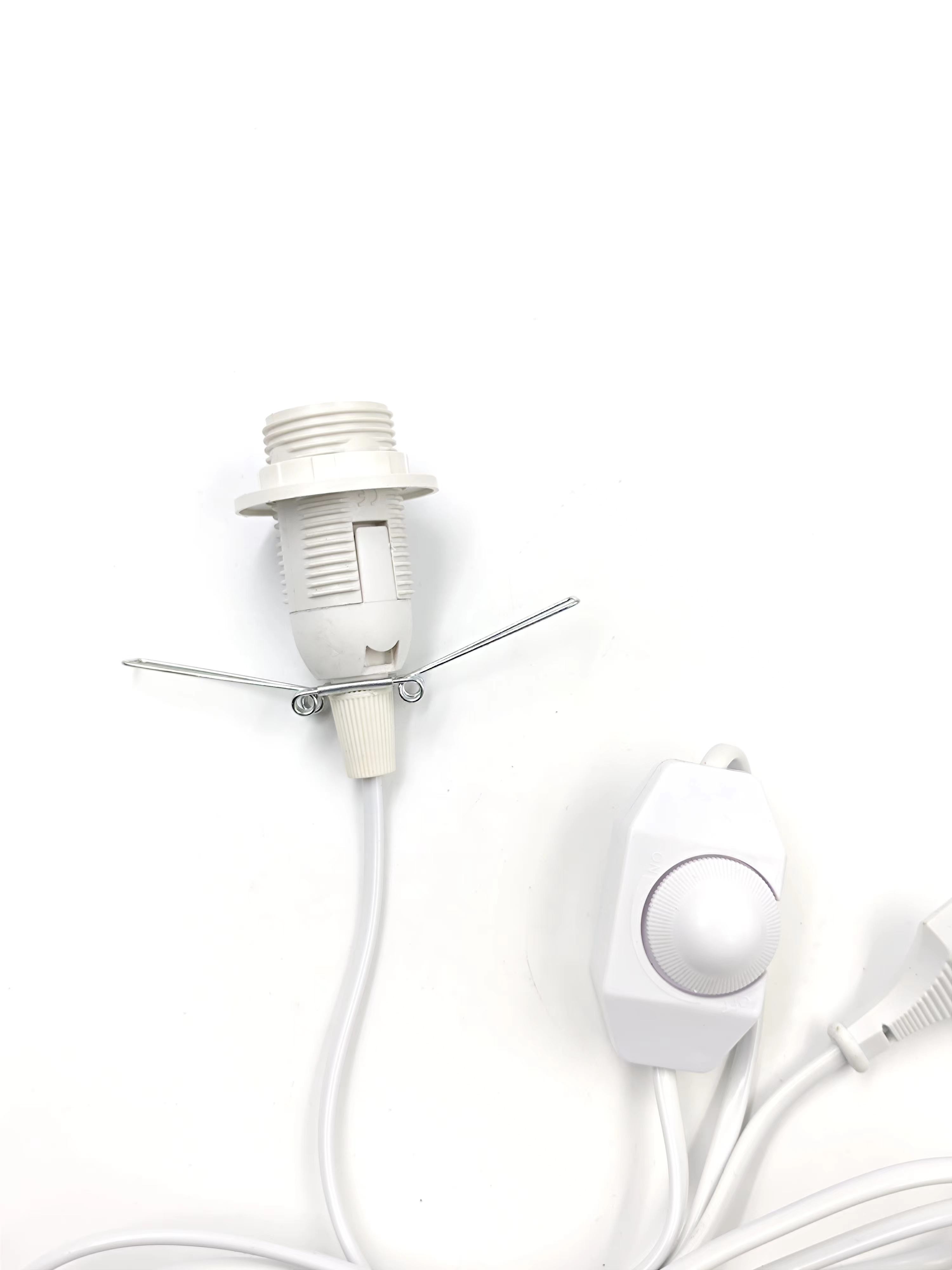Portalampada Portalampada Base lampada per lampadina E14 AU/EU/US Spina garanzia 301 dimmer Interruttore Lampada sale himalayano speciale spina filo 0,35 mm