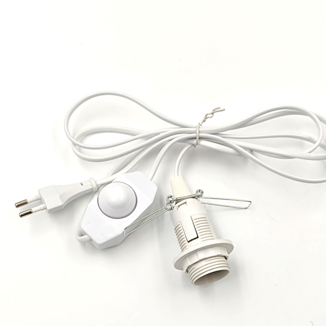 Portalampada Portalampada Base lampada per lampadina E14 AU/EU/US Spina garanzia 301 dimmer Interruttore Lampada sale himalayano speciale spina filo 0,35 mm