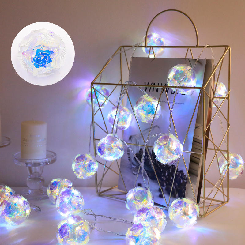 LED Decorazione natalizia Luce Decorazione per la stanza di Capodanno Ghirlanda Ornamenti per le vacanze Decorazione da giardino per esterni Lampada per corde Luci di Babbo Natale