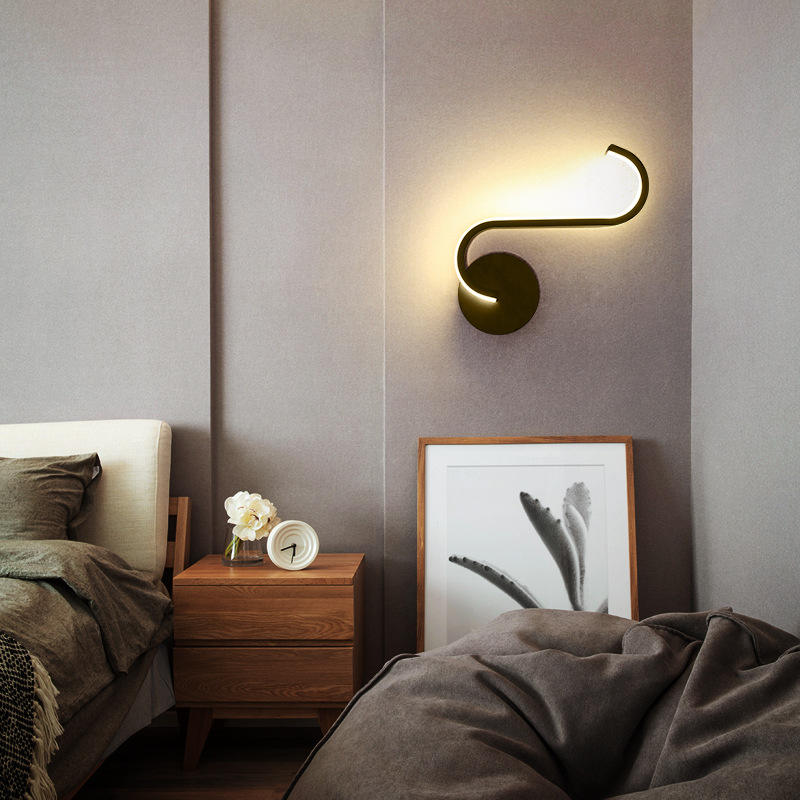 Lampada da parete moderna minimalista in rame Lampada da studio sul comodino della camera da letto del corridoio del corridoio americano Nordic Creative LED Mirror Light Furniture
