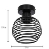 Plafoniere per interni in ferro vintage E27 per corridoio Corridoio Lampada da soffitto a LED retrò per interni per soggiorno camera da letto nera