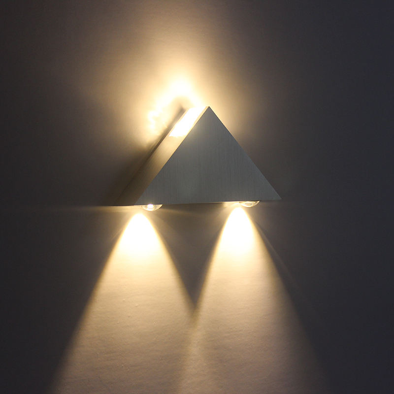 3W9W Moderna lampada da parete a LED a parete per interni a triangolo Lampada da parete per la casa in alluminio