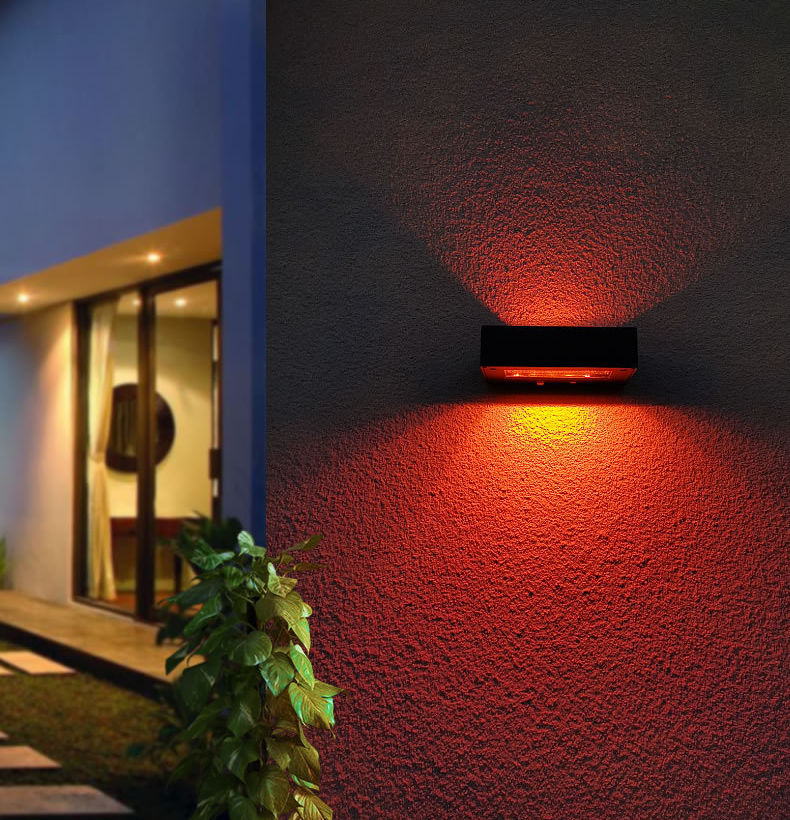 Lampada solare a luce solare impermeabile a luce solare per esterni per giardino Street Landscape Balcone Decor Lampada da parete solare per esterni