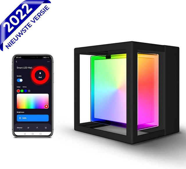 Moderna lampada da parete a LED RGB da 10 W per interni su e giù per decorare la parete del comodino della camera da letto con applique da parete colorata con telecomando