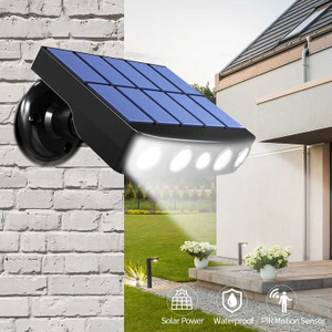 Nuovo tipo di monitoraggio induttivo Lampada da parete solare Lampada da esterno impermeabile per cortile Villa Lampada da esterno per recinzione da giardino