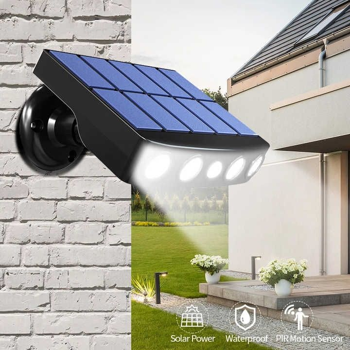 Nuovo tipo di monitoraggio induttivo Lampada da parete solare Lampada da esterno impermeabile per cortile Villa Lampada da esterno per recinzione da giardino