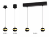 Lampadario di cristallo a LED Lampadario moderno Lampadario per sala da pranzo Lampadario ad anello per soggiorno Lampada a sospensione Lampadario di cristallo stile illuminazione decorativa