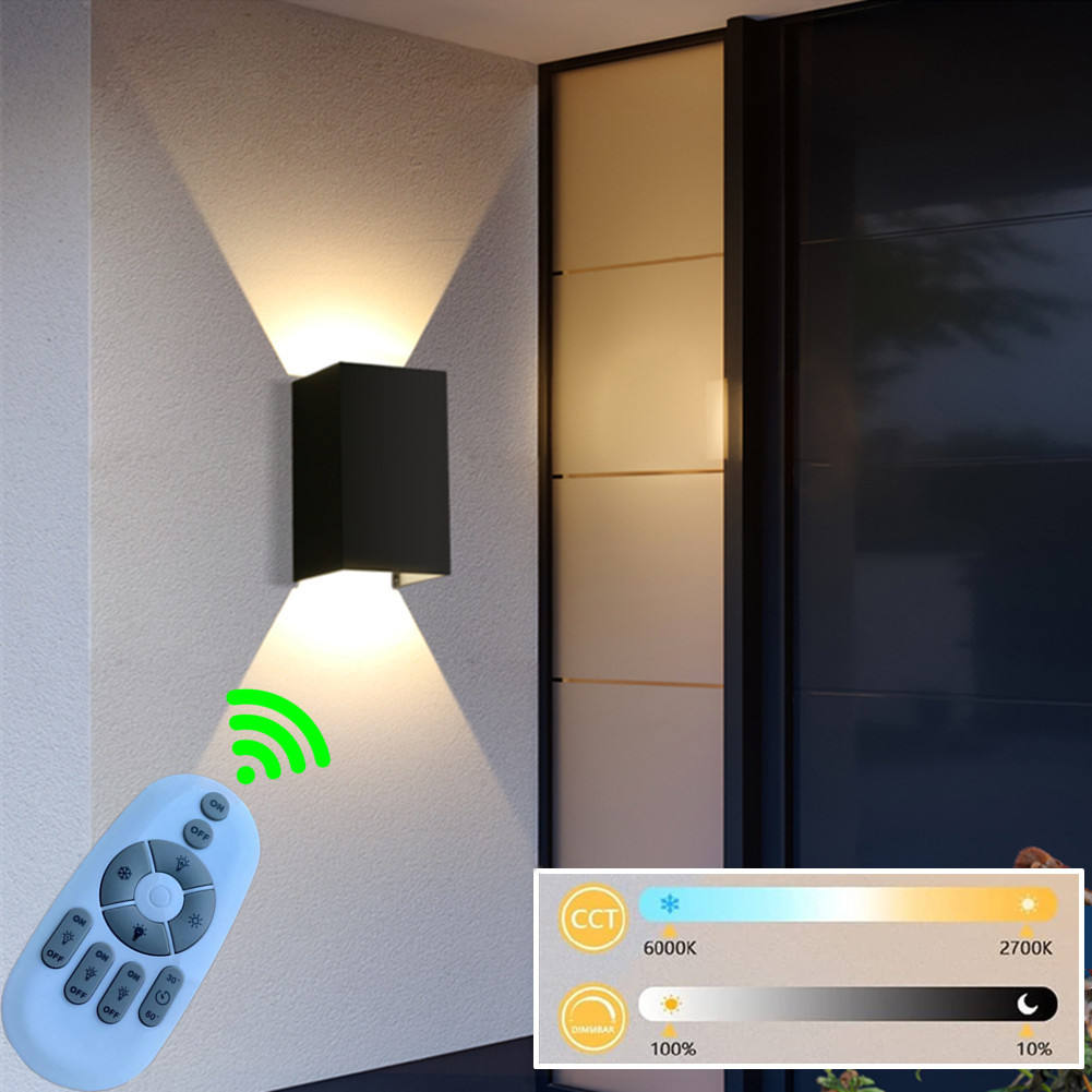 Applique da parete a Led quadrate Corridoio corridoio esterno Lampada dimmerabile multicolore Up Down con sensore di movimento per parete KTV Bar Camera da letto