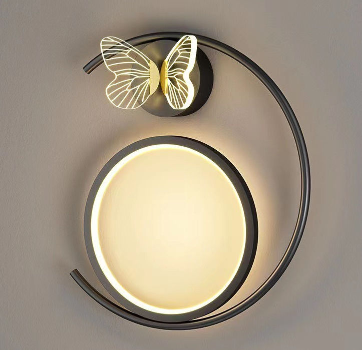 Lampade da parete a sospensione a LED a farfalla da 12W lampada da comodino montaggio a parete Nordic Illuminazione per interni Lampada da comodino Lampade a sospensione Decorazione moderna del soggiorno