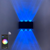 Applique da parete per interni Telecomando APP Lampada da parete a LED dimmerabile compatibile con Bluetooth RGBW Utilizzato per decorazioni natalizie AC85-265V