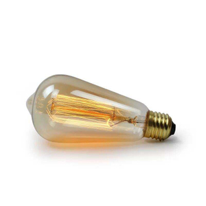Lampadina E27 al tungsteno Vari stili St64 Lampadina decorativa retrò vintage 220v Seta 40W Lampadina gialla calda