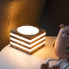 Lampada da tavolo a LED Moon Lampada da tavolo in legno Palla di lino dimmerabile Palla in rattan Paralume USB Camera da letto Comodino Lampada da notte Decorazioni per la casa