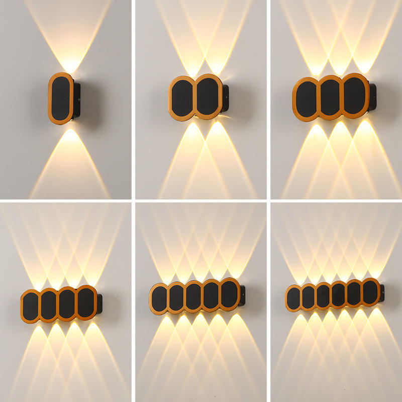 6W 12W LED Applique da esterno Impermeabile IP65 Portico Lampada da parete da giardino Camera da letto interna Decorazione da comodino Lampade di illuminazione Alluminio
