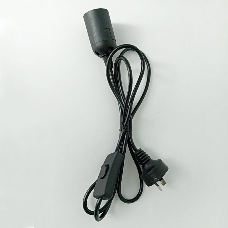 1.8M EU Dimmer Cavo di alimentazione Cavo E27 Basi lampada Spina rotonda con filo interruttore per lampadario E14 Portalampada Lampada 220V 110V