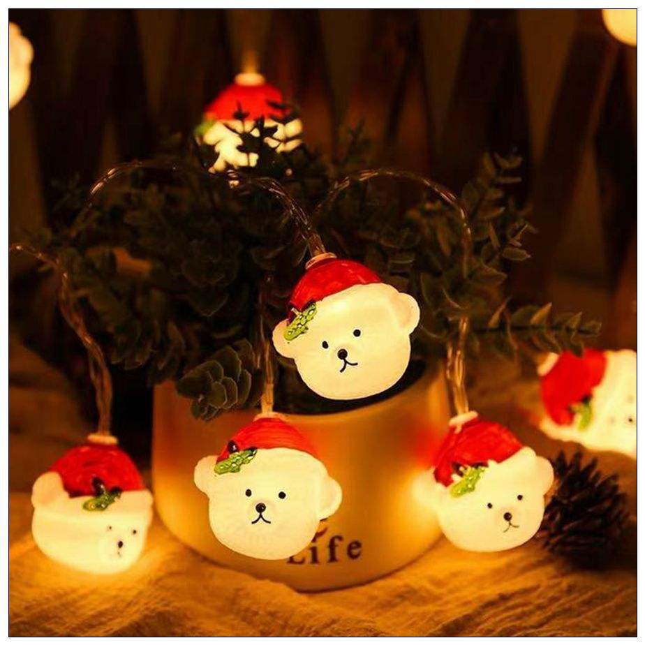 LED Decorazione natalizia Luce Decorazione per la stanza di Capodanno Ghirlanda Ornamenti per le vacanze Decorazione da giardino per esterni Lampada per corde Luci di Babbo Natale